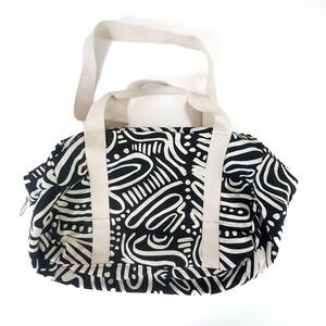 Nooworks Duffle Bag Black White Canvas Large